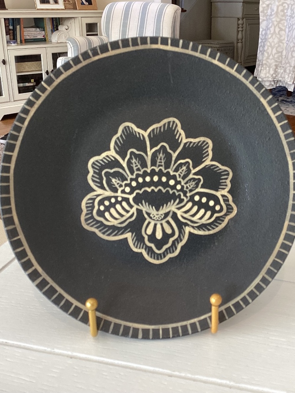 Debbie Grogan Folk Art Wooden Plate